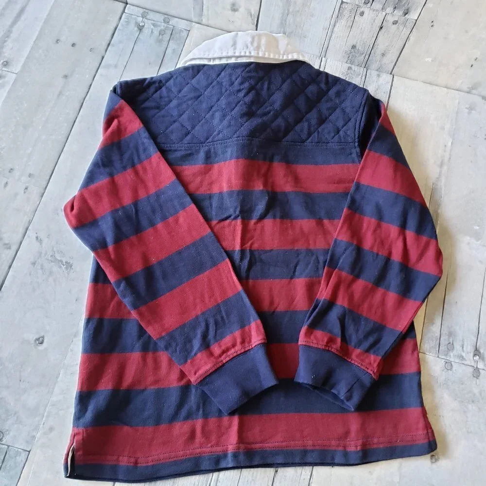 Gymboree Boys Striped Rugby Polo Long Sleeve Top - Size 10